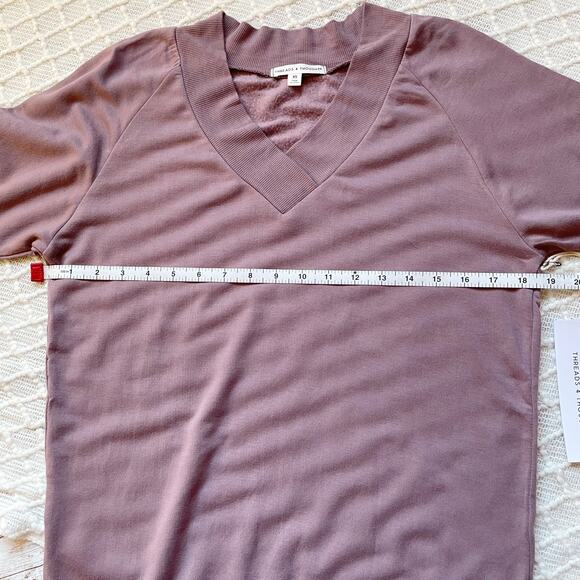 Threads 4 Thought Mazie Pullover Twilight Mauve V Neck Oversized Size XS New - Picture 8 of 11